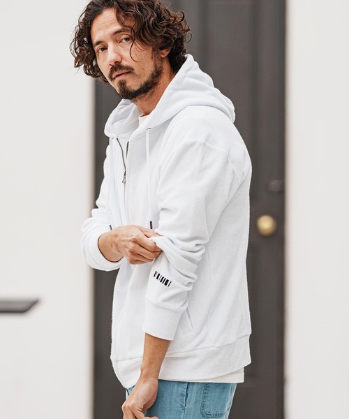 felkod(フィルコッド)の「mpa3725- Cotton Pile Zip Up Parka パーカー(パーカー・メンズ・ホワイト/ブラック/トップグレー・L/M/S)」の4枚目の写真