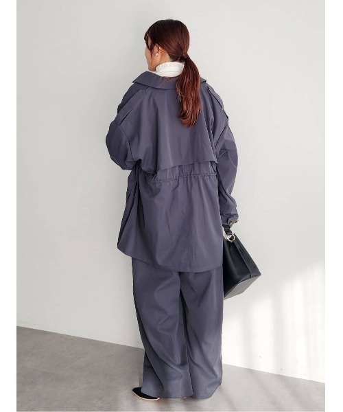 CRAFT STANDARD BOUTIQUE（クラフトスタンダードブティック）の「ユーティリティーステンカラーコート（ステンカラーコート・レディース・ベージュ/チャコールグレー・FREE）」の6枚目の写真