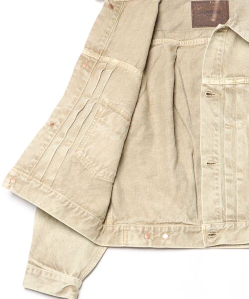 ROSE BUD（ローズバッド）の「(AUTHEN)JUMBLE DYE TRUCKER JACKET（デニムジャケット・レディース・ベージュ・ONE SIZE）」の3枚目の写真
