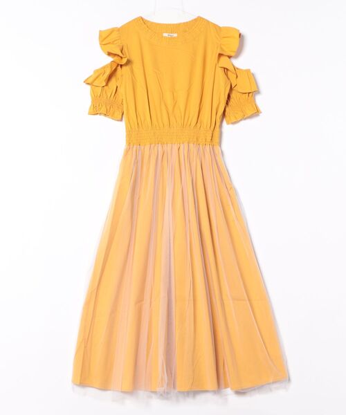 日本未入荷【Aakasha カットアウトショルダー ワンピース】 肩カットアウトリブワンピース[品番：AMTW0012171]｜JUNOAH