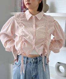 ショルダースリットドロストシャツ