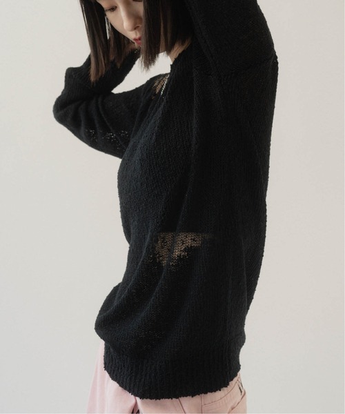 Knuth Marf（クヌースマーフ）の「damage knit pullover（ニット/セーター・レディース・ブラック/クリーム・FREE）」の4枚目の写真