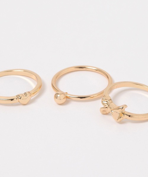 FOREVER 21（フォーエバー トゥエンティーワン）の「リボンSETリング2（リング・レディース・ゴールド/シルバー・FREE）」の4枚目の写真