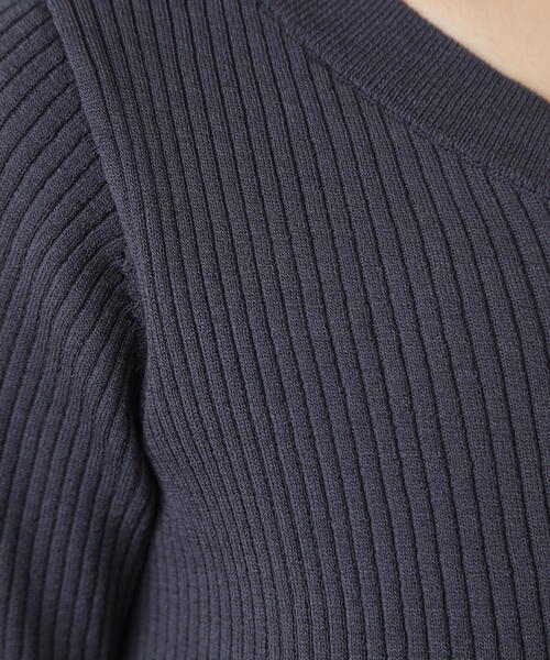 N.（N. Natural Beauty Basic）（エヌエヌナチュラルビューティーベーシック）の「前後２ＷＡＹ半袖ニット（ニット/セーター・レディース・グレー/オフホワイト/オレンジ・MEDIUM）」の18枚目の写真