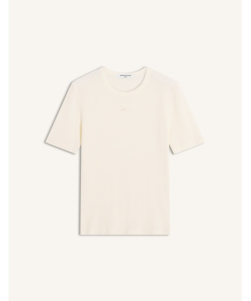 Maison Kitsune(メゾンキツネ)の「BABY FOX RIBBED FITTED TEE-SHIRT(Tシャツ/カットソー・レディース・ネイビー/ライトピンク/アイボリー/ライトグレー・XS/S/M/L/XL)」の18枚目の写真