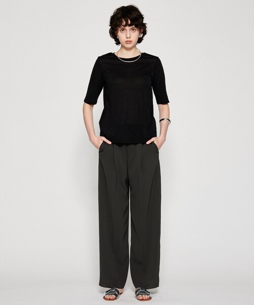 cloenc（クロエンス）の「【手洗い可】シアーラメTシャツ（Tシャツ/カットソー・レディース・ブラック/ブラウン系/ライトグレー・02）」の14枚目の写真