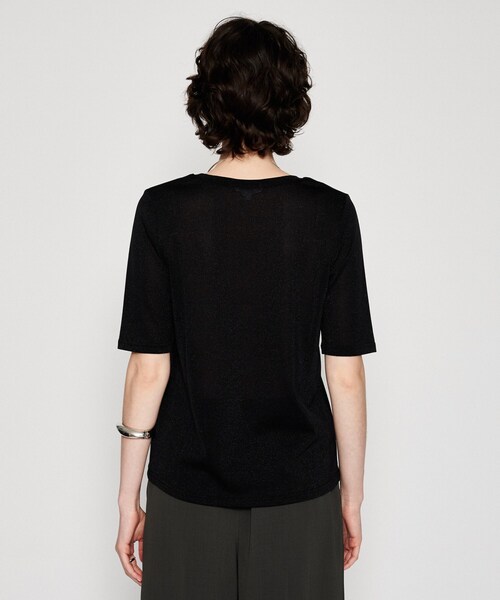 cloenc（クロエンス）の「【手洗い可】シアーラメTシャツ（Tシャツ/カットソー・レディース・ブラック/ブラウン系/ライトグレー・02）」の16枚目の写真