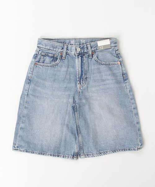 セール】ミッドライズ ロングライン デニムショートパンツ セール】ミッドライズ ロングライン デニムショートパンツ