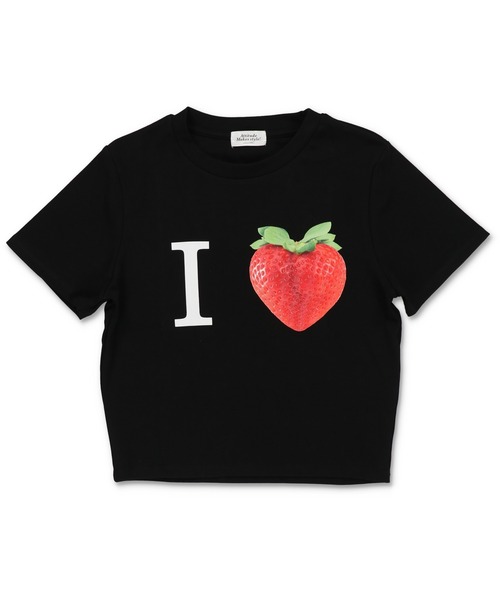 SPINNS(スピンズ)の「半袖ピタTシャツ/I LOVE フルーツ(Tシャツ/カットソー・レディース・ブラック系その他2/ブラック系その他/ホワイト系その他2/ホワイト系その他・ONESIZE)」の6枚目の写真