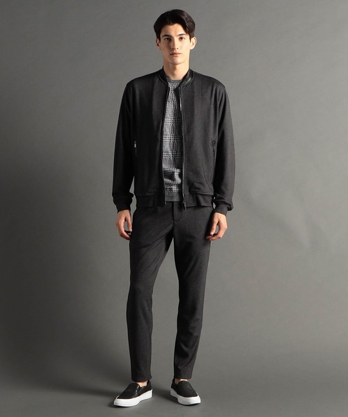 MONSIEUR NICOLE(ムッシュニコル)の「テクニカルドビー クルーネックブルゾン(MA-1・メンズ・ブラック/ネイビー/グレー・SMALL/MEDIUM/LARGE/X-LARGE)」の10枚目の写真