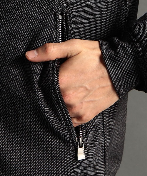 MONSIEUR NICOLE(ムッシュニコル)の「テクニカルドビー クルーネックブルゾン(MA-1・メンズ・ブラック/ネイビー/グレー・SMALL/MEDIUM/LARGE/X-LARGE)」の4枚目の写真