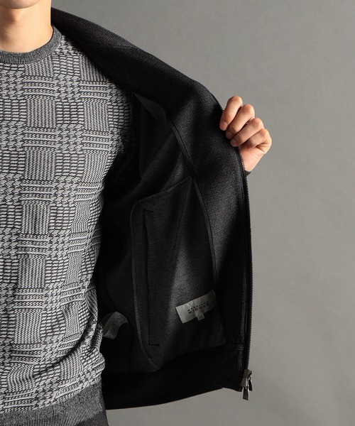 MONSIEUR NICOLE(ムッシュニコル)の「テクニカルドビー クルーネックブルゾン(MA-1・メンズ・ブラック/ネイビー/グレー・SMALL/MEDIUM/LARGE/X-LARGE)」の14枚目の写真