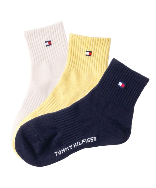 TOMMY HILFIGER（トミーヒルフィガー）の「【別注】TOMMY HILFIGER/トミーヒルフィガー ブランド ロゴ 靴下 抗菌防臭 くるぶし スニーカーソックス ショートソックス 3足セット 23cm 24cm 25cm 26cm 27cm（ソックス/靴下・メンズ・その他2/その他3/その他4/その他・23cm～25cm/25cm～27cm）」の2枚目の写真