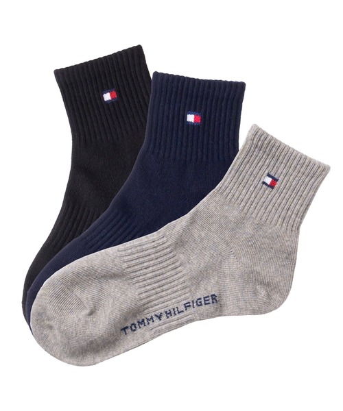 TOMMY HILFIGER（トミーヒルフィガー）の「【別注】TOMMY HILFIGER/トミーヒルフィガー ブランド ロゴ 靴下 抗菌防臭 くるぶし スニーカーソックス ショートソックス 3足セット 23cm 24cm 25cm 26cm 27cm（ソックス/靴下・メンズ・その他2/その他3/その他4/その他・23cm～25cm/25cm～27cm）」の3枚目の写真