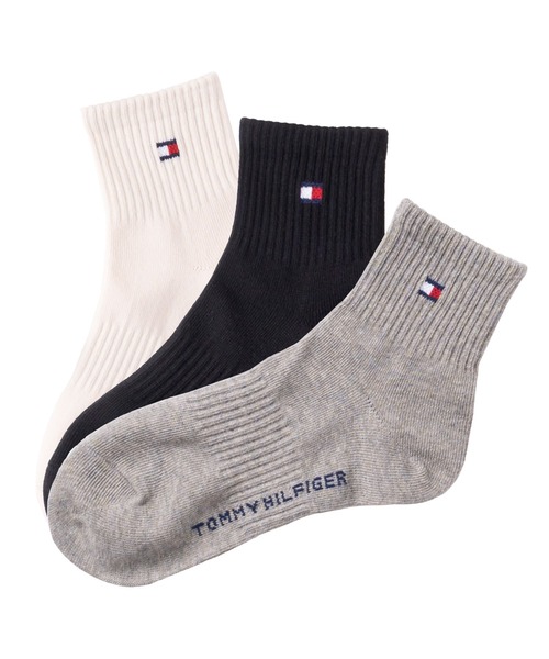 TOMMY HILFIGER（トミーヒルフィガー）の「【別注】TOMMY HILFIGER/トミーヒルフィガー ブランド ロゴ 靴下 抗菌防臭 くるぶし スニーカーソックス ショートソックス 3足セット 23cm 24cm 25cm 26cm 27cm（ソックス/靴下・メンズ・その他2/その他3/その他4/その他・23cm～25cm/25cm～27cm）」の4枚目の写真