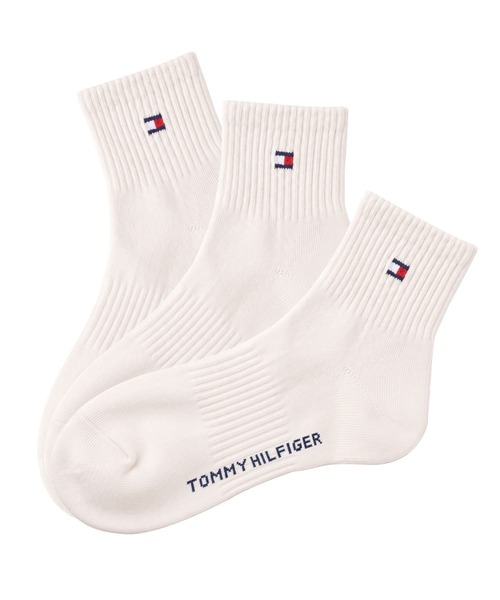 TOMMY HILFIGER(トミーヒルフィガー)の「【別注】TOMMY HILFIGER/トミーヒルフィガー ブランド ロゴ 靴下 抗菌防臭 くるぶし スニーカーソックス ショートソックス 3足セット 23cm 24cm 25cm 26cm 27cm(ソックス/靴下・メンズ・その他2/その他3/その他4/その他/ブラック/オフホワイト/その他5/その他6・23cm~25cm/25cm~27cm/23~25cm/25~27cm)」の2枚目の写真