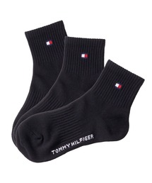 TOMMY HILFIGER（トミーヒルフィガー）の「【別注】TOMMY HILFIGER/トミーヒルフィガー ブランド ロゴ 靴下 抗菌防臭 くるぶし スニーカーソックス ショートソックス 3足セット 23cm 24cm 25cm 26cm 27cm（ソックス/靴下）」