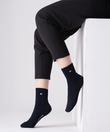 TOMMY HILFIGER（トミーヒルフィガー）の「【別注】TOMMY HILFIGER/トミーヒルフィガー ブランド ロゴ 靴下 抗菌防臭 くるぶし スニーカーソックス ショートソックス 3足セット 23cm 24cm 25cm 26cm 27cm（ソックス/靴下）」