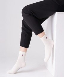 TOMMY HILFIGER（トミーヒルフィガー）の「【別注】TOMMY HILFIGER/トミーヒルフィガー ブランド ロゴ 靴下 抗菌防臭 くるぶし スニーカーソックス ショートソックス 3足セット 23cm 24cm 25cm 26cm 27cm（ソックス/靴下）」