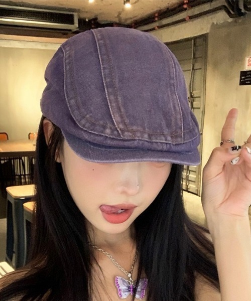 Ritzy（リッツィー）の「ウォッシュドデニム ハンチング帽（ハンチング/ベレー帽・レディース・パープル/ピンク/ブルー/ブラック・FREE）」の13枚目の写真