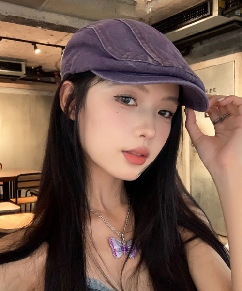 Ritzy（リッツィー）の「ウォッシュドデニム ハンチング帽（ハンチング/ベレー帽・レディース・パープル/ピンク/ブルー/ブラック・FREE）」の17枚目の写真