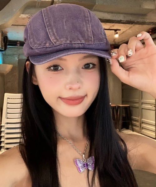 Ritzy（リッツィー）の「ウォッシュドデニム ハンチング帽（ハンチング/ベレー帽・レディース・パープル/ピンク/ブルー/ブラック・FREE）」の18枚目の写真