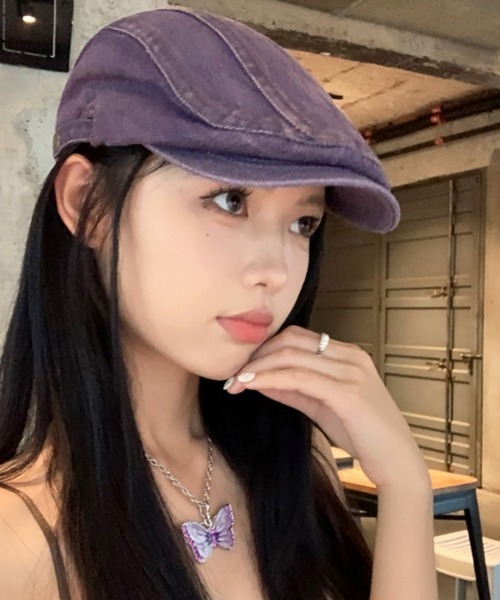 Ritzy（リッツィー）の「ウォッシュドデニム ハンチング帽（ハンチング/ベレー帽・レディース・パープル/ピンク/ブルー/ブラック・FREE）」の19枚目の写真