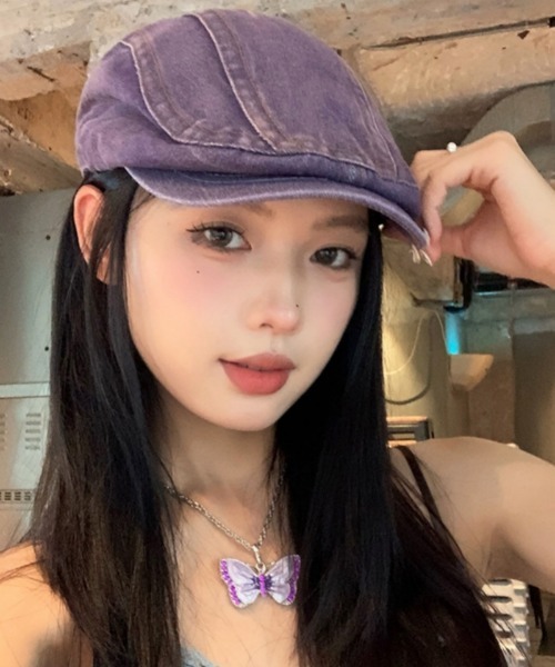 Ritzy（リッツィー）の「ウォッシュドデニム ハンチング帽（ハンチング/ベレー帽・レディース・パープル/ピンク/ブルー/ブラック・FREE）」の20枚目の写真