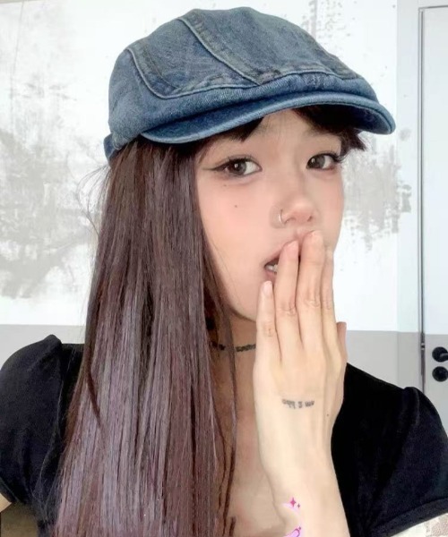 Ritzy（リッツィー）の「ウォッシュドデニム ハンチング帽（ハンチング/ベレー帽・レディース・パープル/ピンク/ブルー/ブラック・FREE）」の6枚目の写真