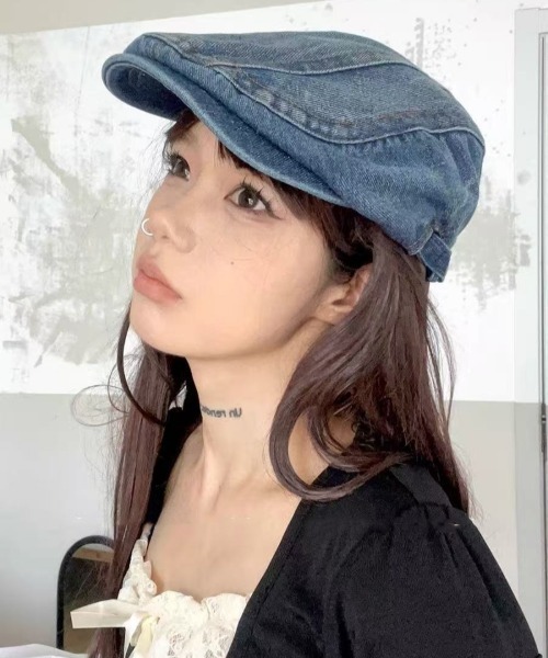 Ritzy（リッツィー）の「ウォッシュドデニム ハンチング帽（ハンチング/ベレー帽・レディース・パープル/ピンク/ブルー/ブラック・FREE）」の7枚目の写真