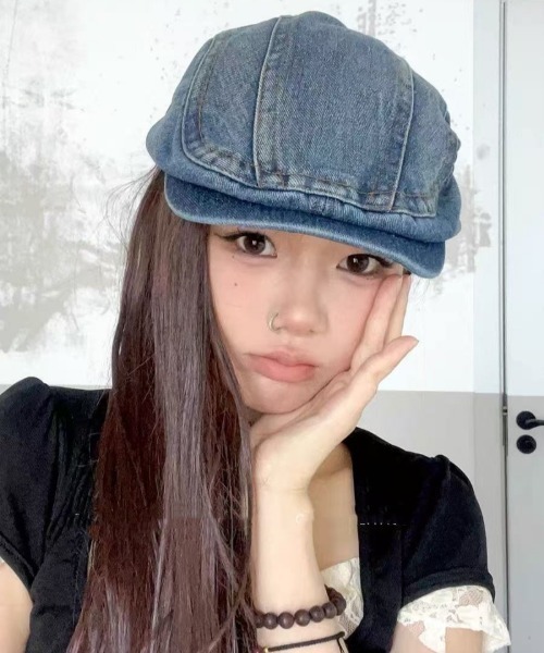 Ritzy（リッツィー）の「ウォッシュドデニム ハンチング帽（ハンチング/ベレー帽・レディース・パープル/ピンク/ブルー/ブラック・FREE）」の8枚目の写真