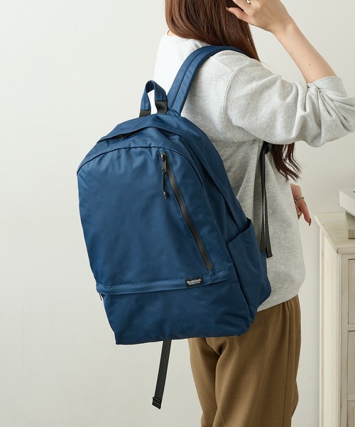 Healthknit Product（ヘルスニットプロダクト）の「【Healthknit Product】ヘルスニット 撥水ナイロン11pocketsリュック HKB-1156B（バックパック/リュック・メンズ・ブラック/パープル/ネイビー/オリーブ/ブルー/ラベンダー/ダークベージュ/グレイッシュベージュ/グレー・FREE）」の6枚目の写真