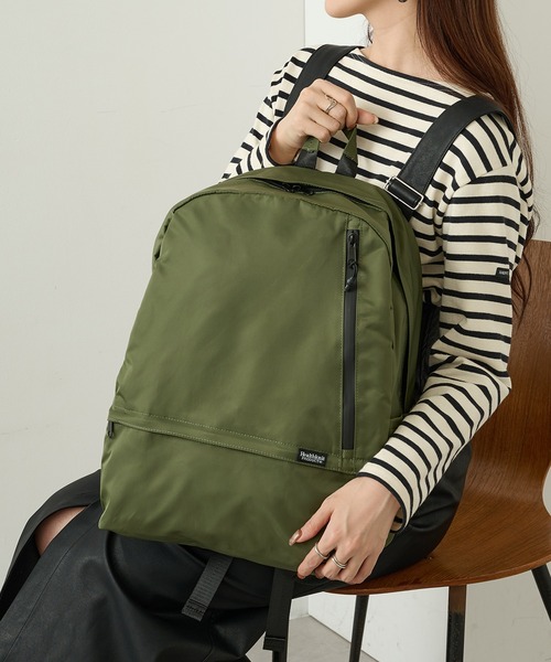 Healthknit Product（ヘルスニットプロダクト）の「【Healthknit Product】ヘルスニット 撥水ナイロン11pocketsリュック HKB-1156B（バックパック/リュック・メンズ・ブラック/パープル/ネイビー/オリーブ/ブルー/ラベンダー/ダークベージュ/グレイッシュベージュ/グレー・FREE）」の5枚目の写真