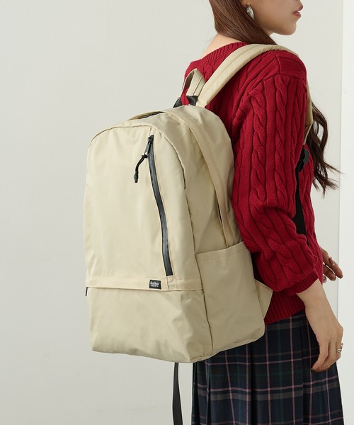 Healthknit Product（ヘルスニットプロダクト）の「【Healthknit Product】ヘルスニット 撥水ナイロン11pocketsリュック HKB-1156B（バックパック/リュック・メンズ・ブラック/パープル/ネイビー/オリーブ/ブルー/ラベンダー/ダークベージュ/グレイッシュベージュ/グレー・FREE）」の3枚目の写真