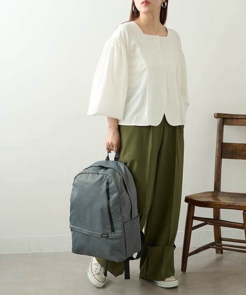 Healthknit Product（ヘルスニットプロダクト）の「【Healthknit Product】ヘルスニット 撥水ナイロン11pocketsリュック HKB-1156B（バックパック/リュック・メンズ・ブラック/パープル/ネイビー/オリーブ/ブルー/ラベンダー/ダークベージュ/グレイッシュベージュ/グレー・FREE）」の22枚目の写真