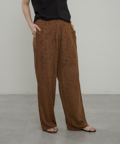 earthy（アーシー）の「レースニットパンツ（その他パンツ・レディース・ブラウン/ブラック・SMALL/MEDIUM）」の14枚目の写真