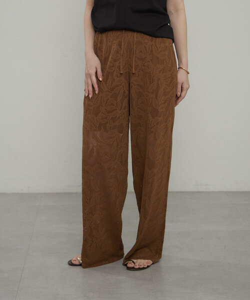 earthy（アーシー）の「レースニットパンツ（その他パンツ・レディース・ブラウン/ブラック・SMALL/MEDIUM）」の16枚目の写真