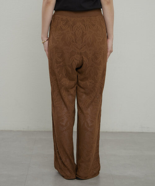 earthy（アーシー）の「レースニットパンツ（その他パンツ・レディース・ブラウン/ブラック・SMALL/MEDIUM）」の3枚目の写真