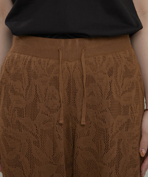 earthy（アーシー）の「レースニットパンツ（その他パンツ・レディース・ブラウン/ブラック・SMALL/MEDIUM）」の4枚目の写真