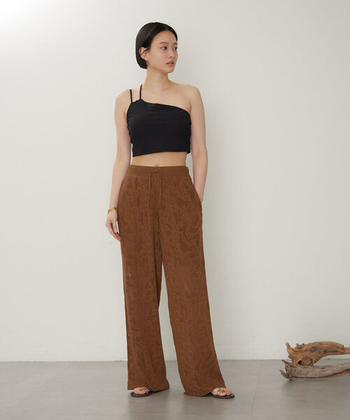 earthy（アーシー）の「レースニットパンツ（その他パンツ・レディース・ブラウン/ブラック・SMALL/MEDIUM）」の7枚目の写真