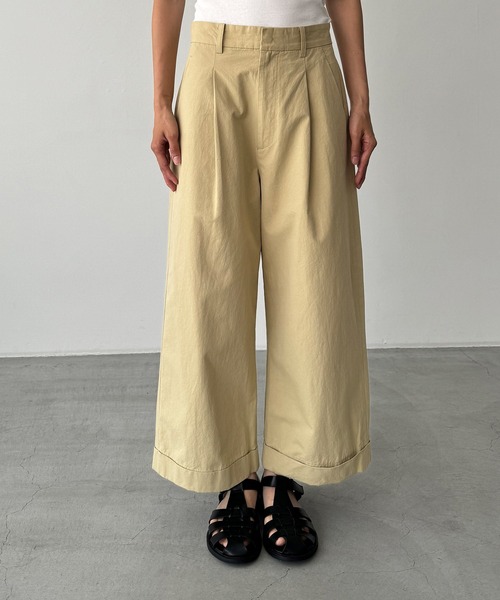 レディース コットンチノ ワイドパンツ CANAL JEAN（キャナルジーン）の「HARING コットンチノワイド