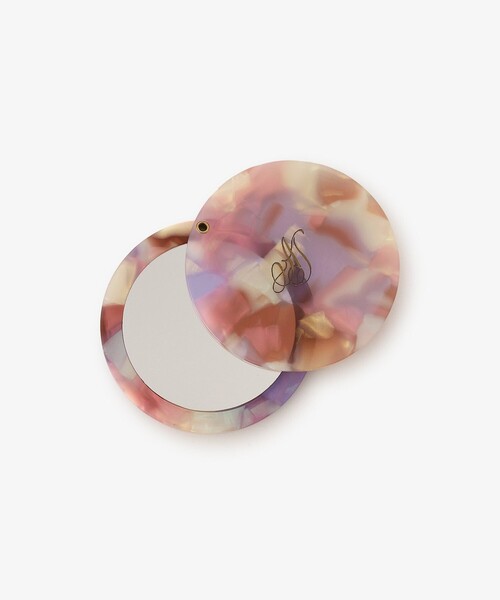 ケース付きロゴアセチミラー/ヴェロニカ・ハリム（手鏡/メイクミラー