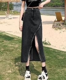 SPIGA | バイヤススリットデニムスカート(デニムスカート)