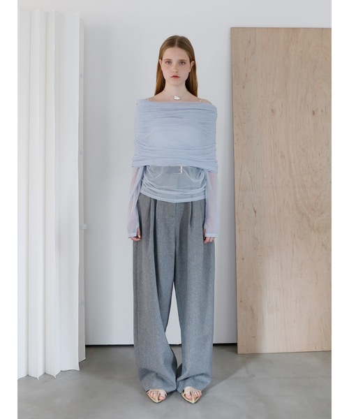 Katrin TOKYO(カトリーントーキョー)の「off shoulder sheer mesh tops(その他トップス・レディース・ベージュ系/カーキ/ブルー・FREE/XS)」の12枚目の写真