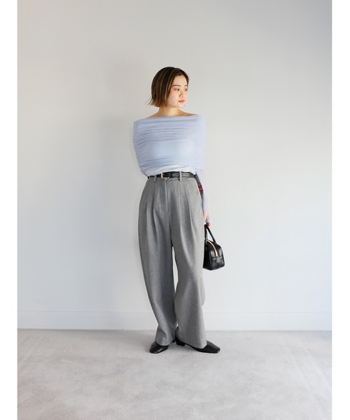 Katrin TOKYO(カトリーントーキョー)の「off shoulder sheer mesh tops(その他トップス・レディース・ベージュ系/カーキ/ブルー・FREE/XS)」の18枚目の写真