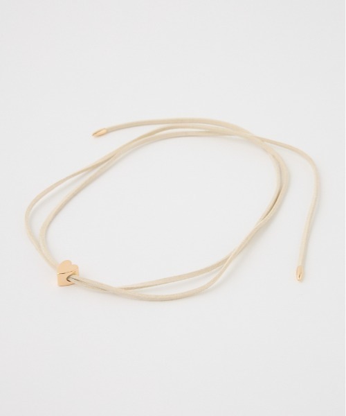 SLY（スライ）の「HEART CHARM CHOKER ハート チャーム チョーカー（チョーカー・レディース・ホワイト/ブラック・FREE）」の3枚目の写真