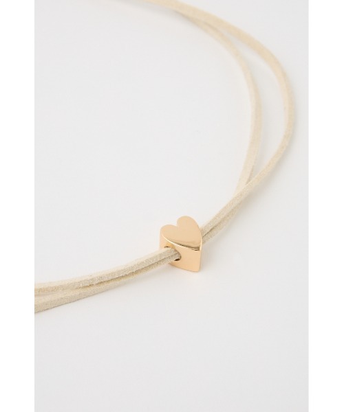 SLY（スライ）の「HEART CHARM CHOKER ハート チャーム チョーカー（チョーカー・レディース・ホワイト/ブラック・FREE）」の4枚目の写真