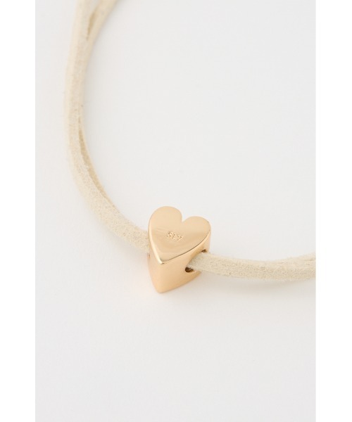 SLY（スライ）の「HEART CHARM CHOKER ハート チャーム チョーカー（チョーカー・レディース・ホワイト/ブラック・FREE）」の6枚目の写真