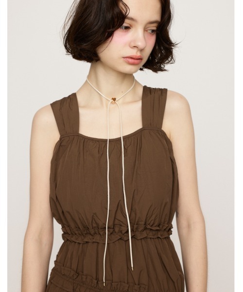 SLY（スライ）の「HEART CHARM CHOKER ハート チャーム チョーカー（チョーカー・レディース・ホワイト/ブラック・FREE）」の7枚目の写真