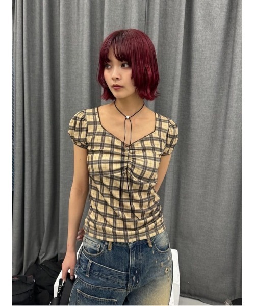 SLY（スライ）の「HEART CHARM CHOKER ハート チャーム チョーカー（チョーカー・レディース・ホワイト/ブラック・FREE）」の13枚目の写真